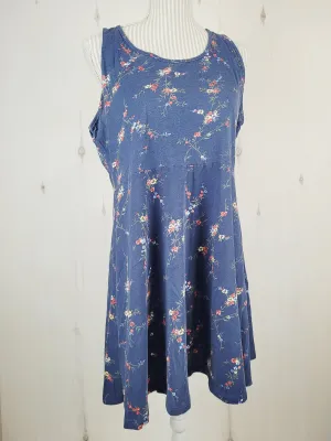 2 DYE 4 FLORAL NAVY SUNDRESS LADIES XL VGUC