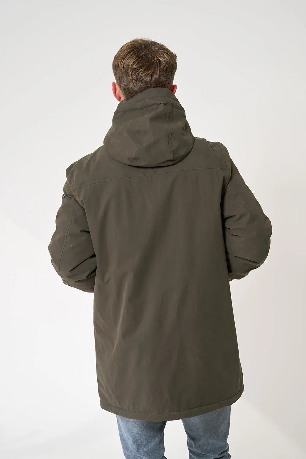 Abrigo de hombre impermeable con borreguito interior