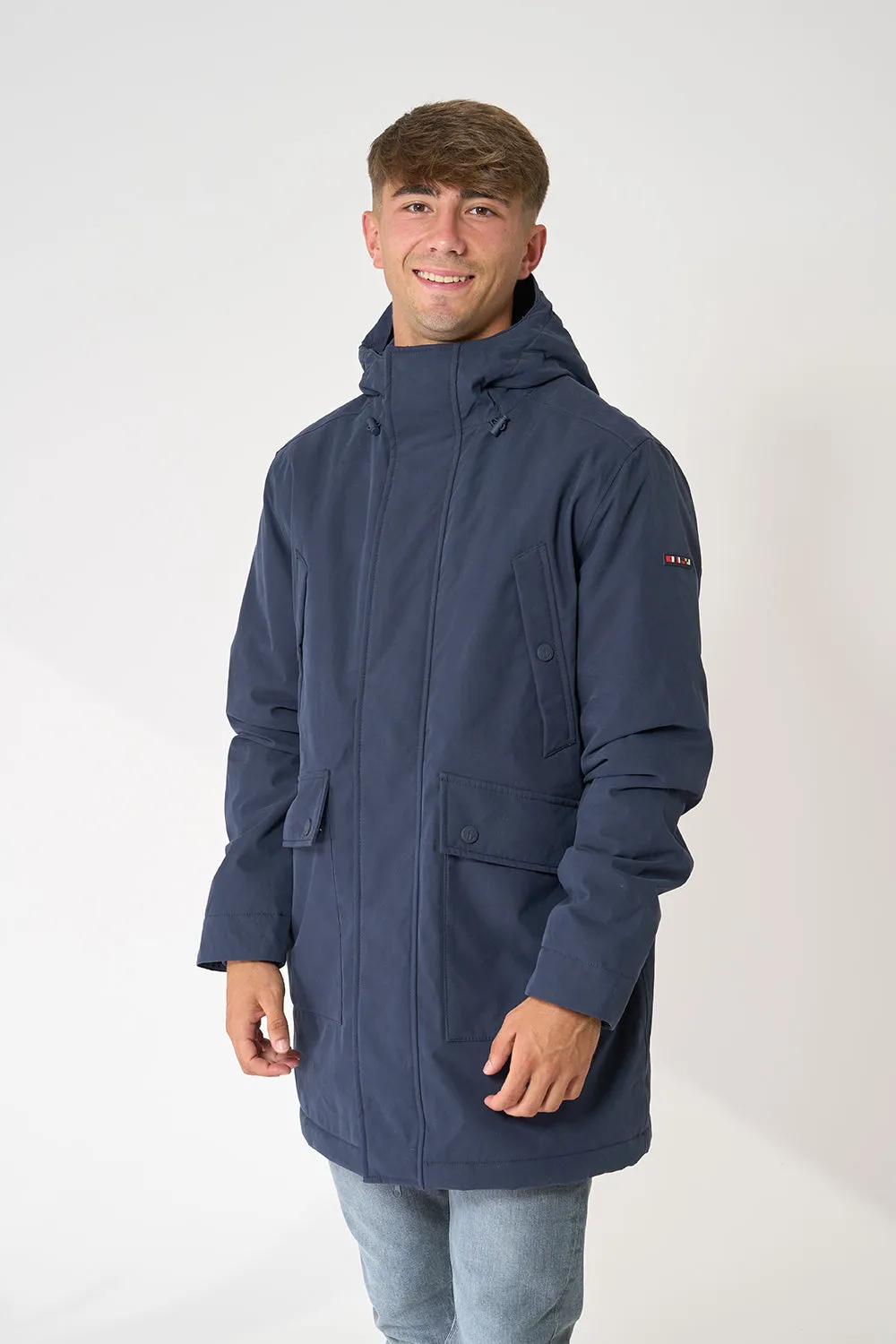 Abrigo de hombre impermeable con borreguito interior