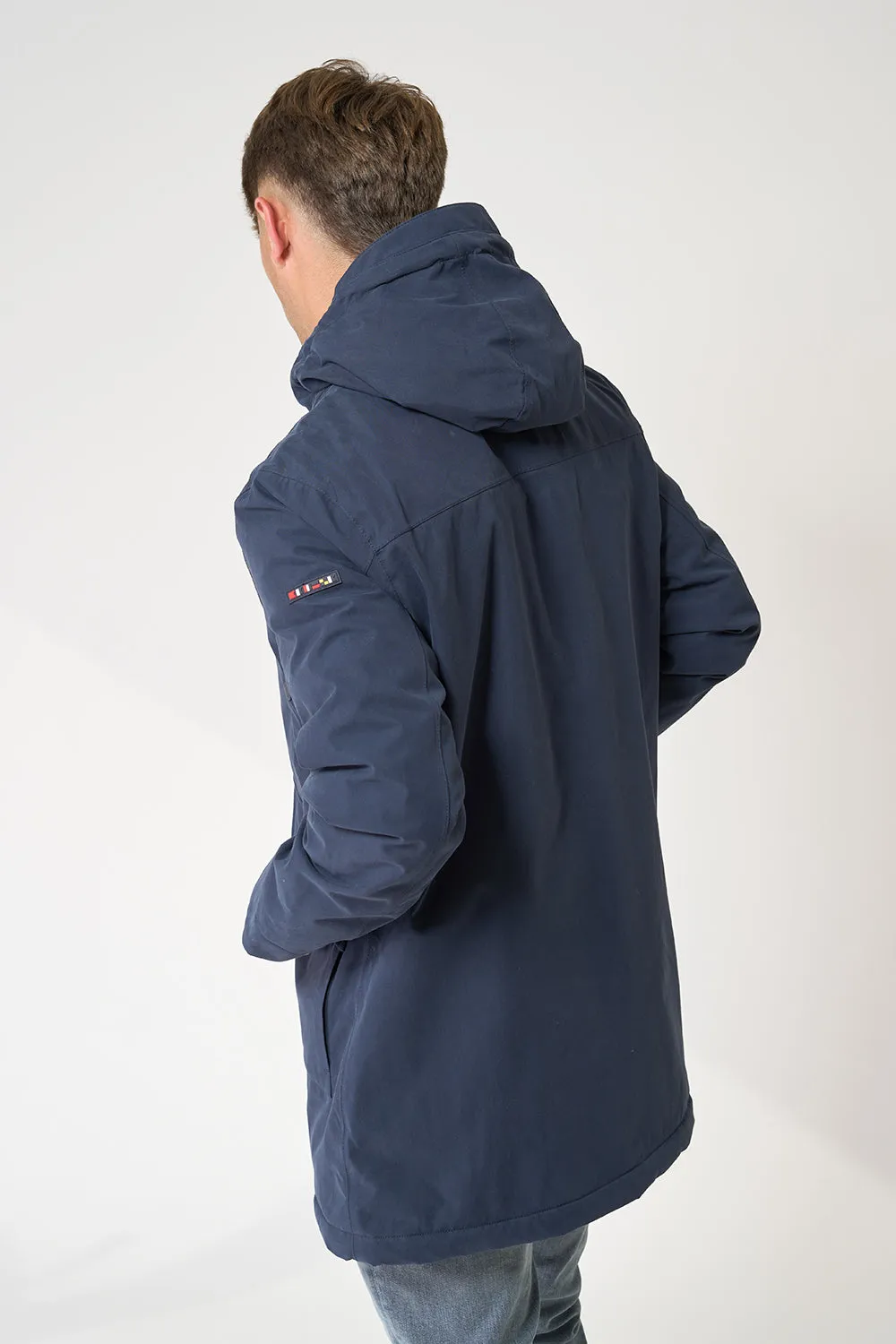 Abrigo de hombre impermeable con borreguito interior