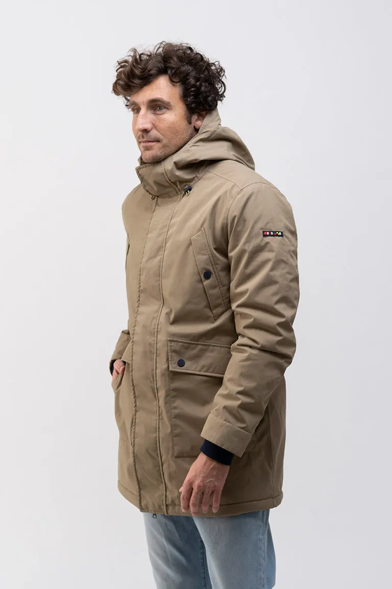 Abrigo de hombre impermeable con borreguito interior