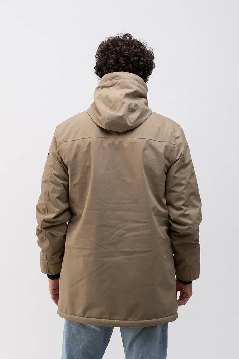 Abrigo de hombre impermeable con borreguito interior