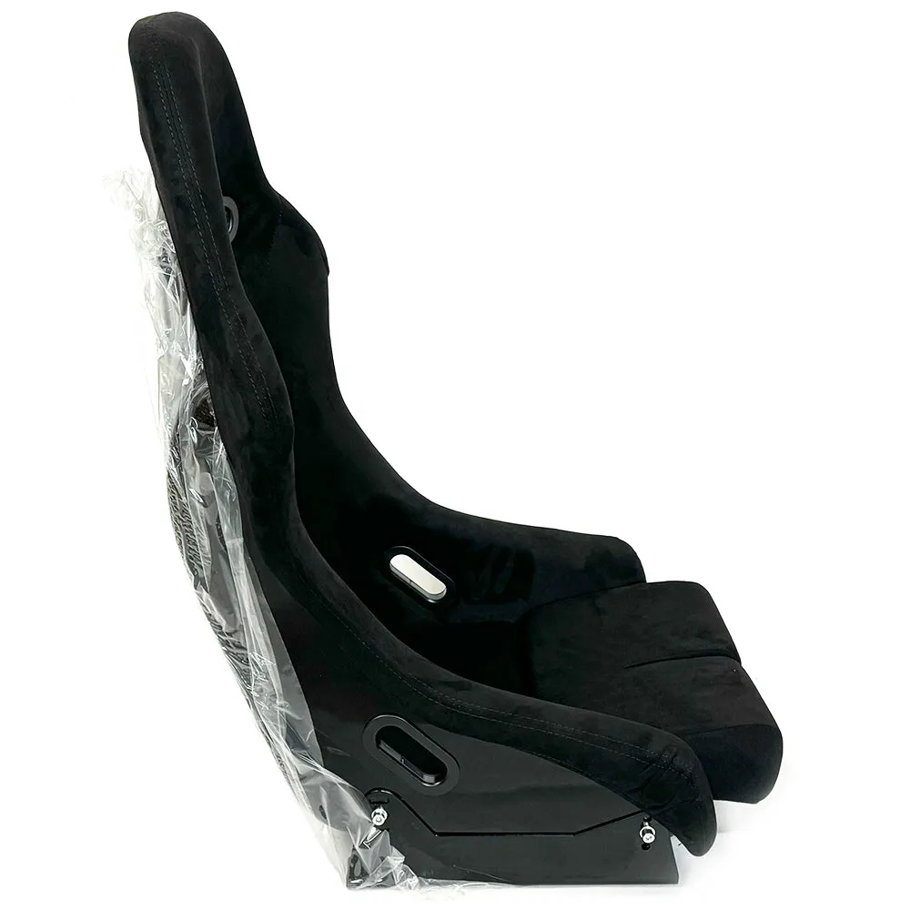 BB5 Suede Fibreglass Bucket Seat Large   Runners & Sidemounts