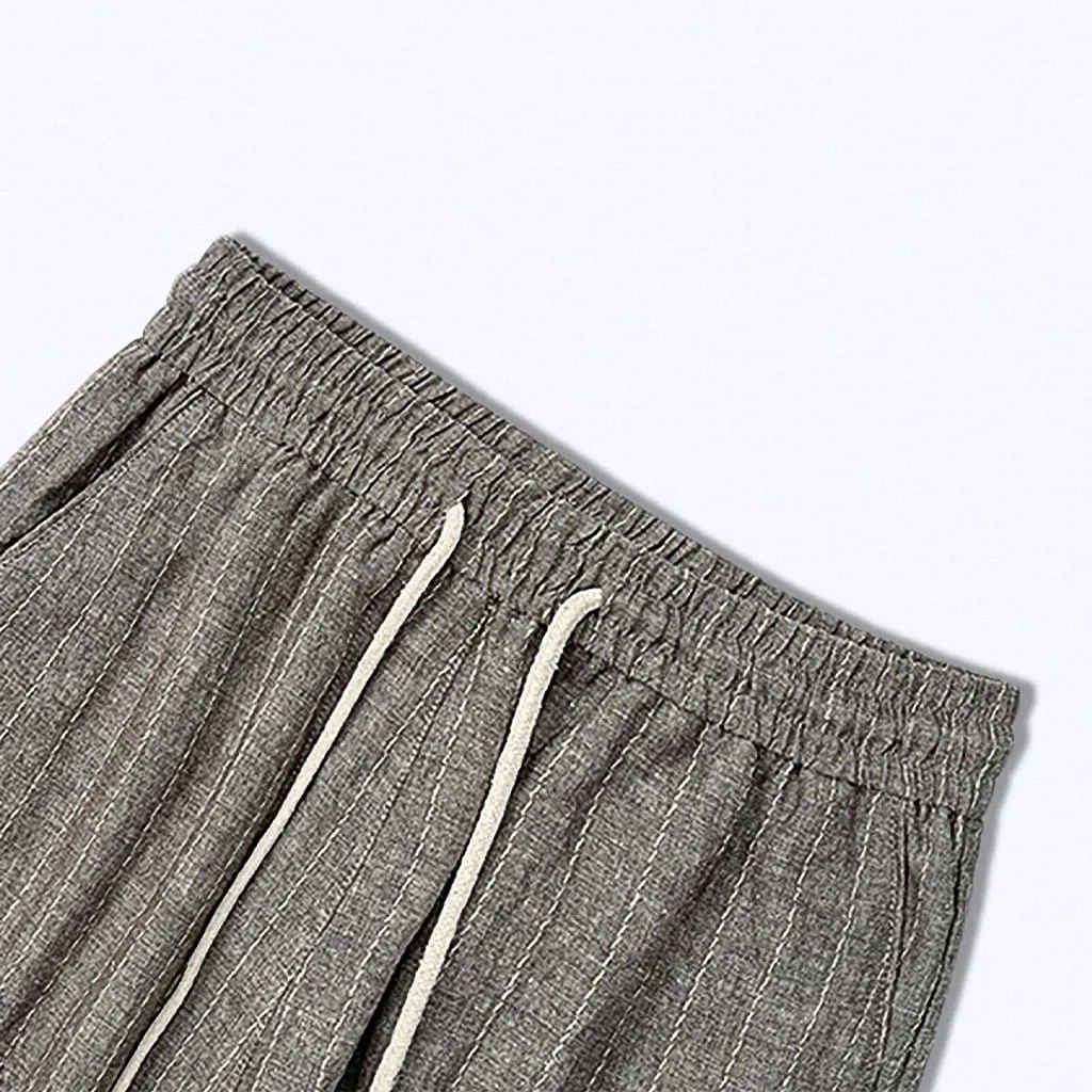 Calça de Linho Listrada Belmont