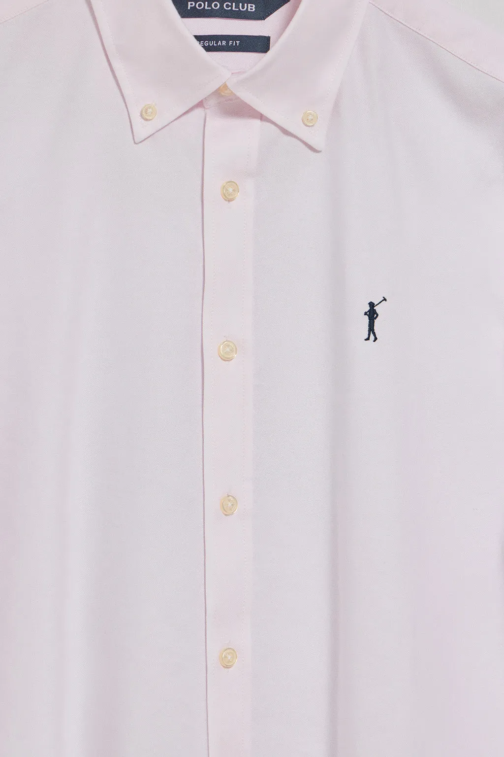 Camisa oxford rosa con logo bordado Rigby Go