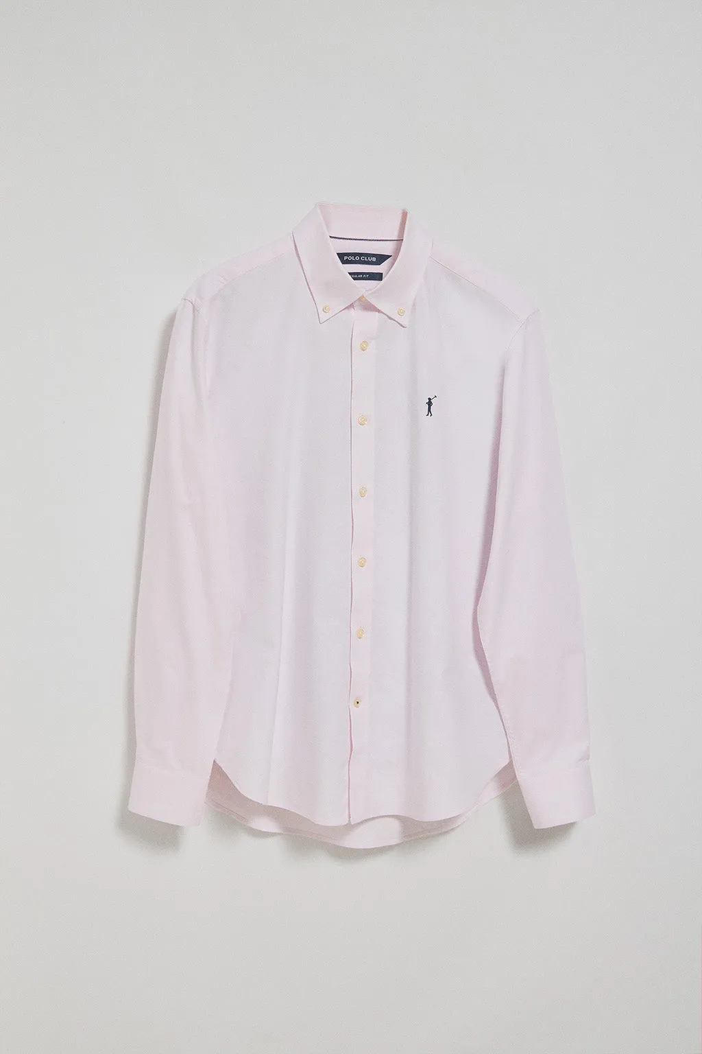 Camisa oxford rosa con logo bordado Rigby Go