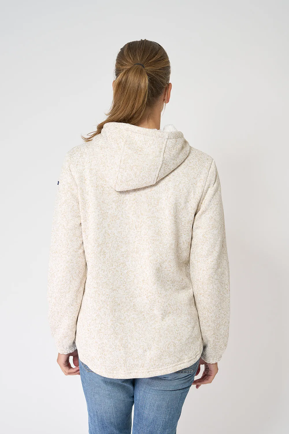 Chaqueta fleece polar con capucha y bolsillos