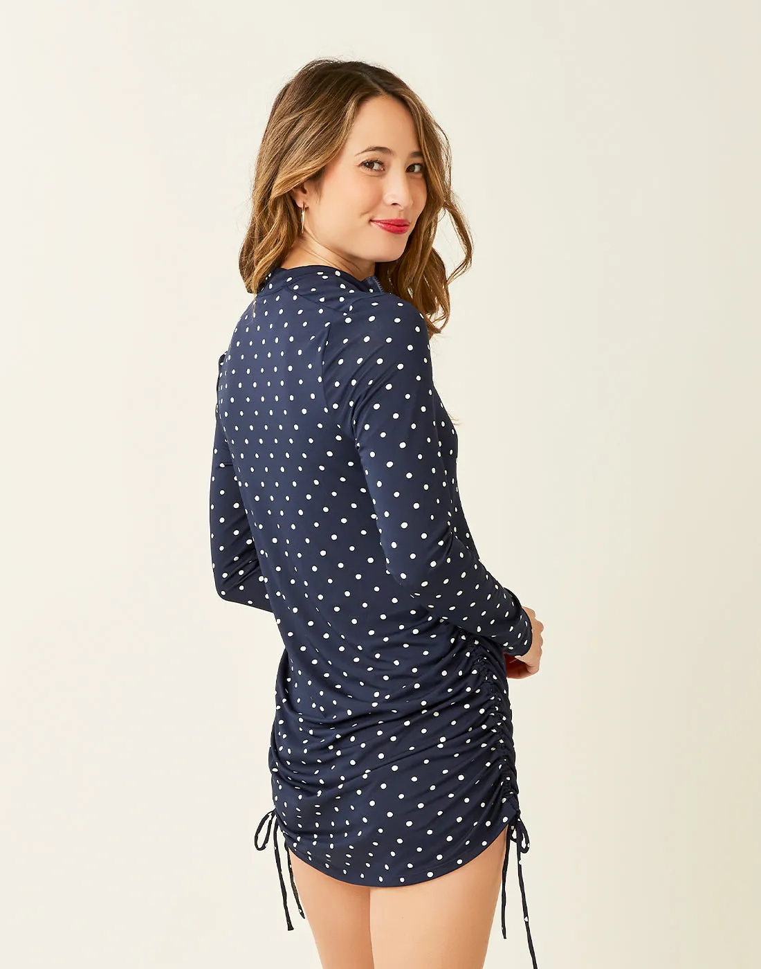 Cody Sun Dress: Navy Polka Dot - FINAL SALE