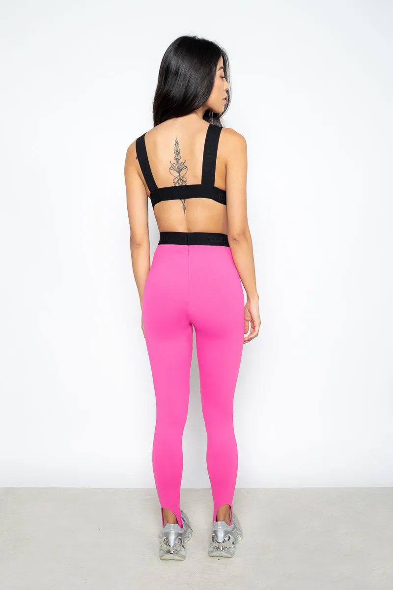 Legging Escolha de cintura alta com encaixe de pé EMANA® - Rosa