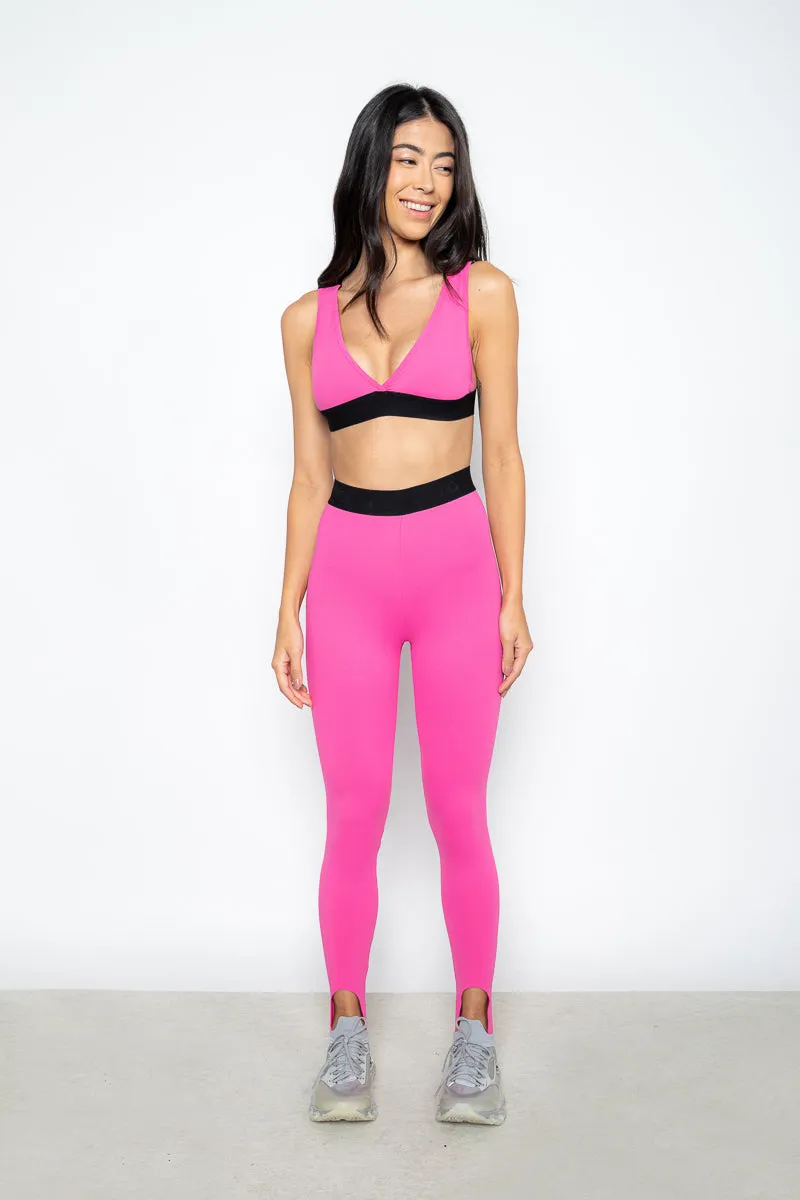 Legging Escolha de cintura alta com encaixe de pé EMANA® - Rosa