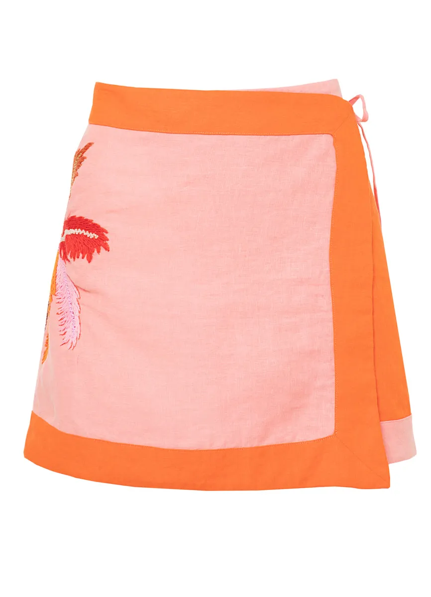 Maaji Pink Canvas Celestia Short Skirt