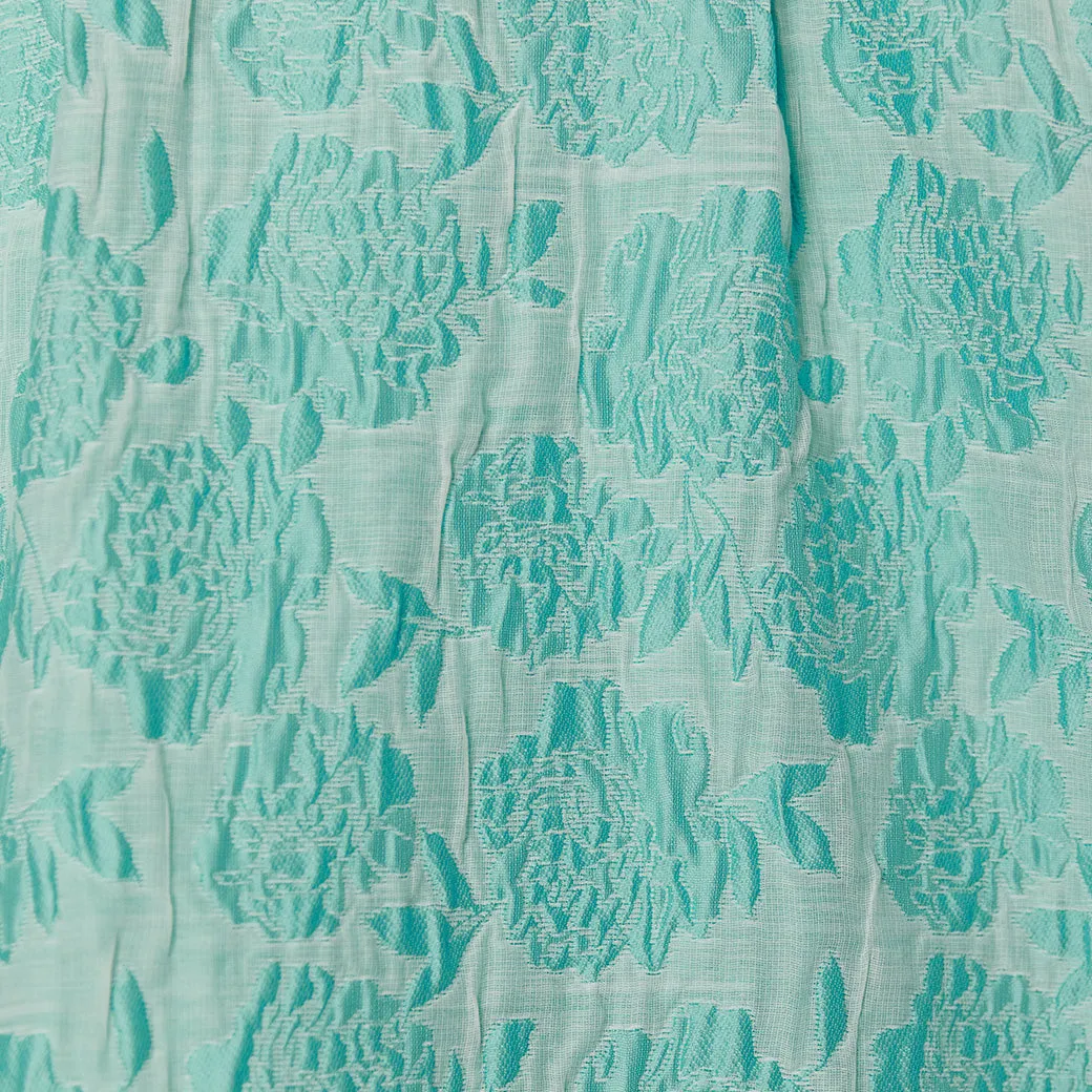 SAMPLE - BURU x Pappy & Co Sundress - Aqua Brocade