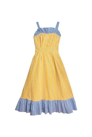 SAMPLE - Sundress - Sunshine & Blue Stripe