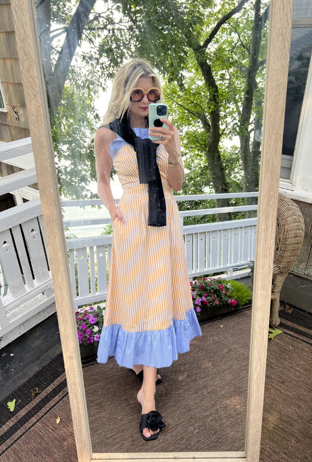 SAMPLE - Sundress - Sunshine & Blue Stripe