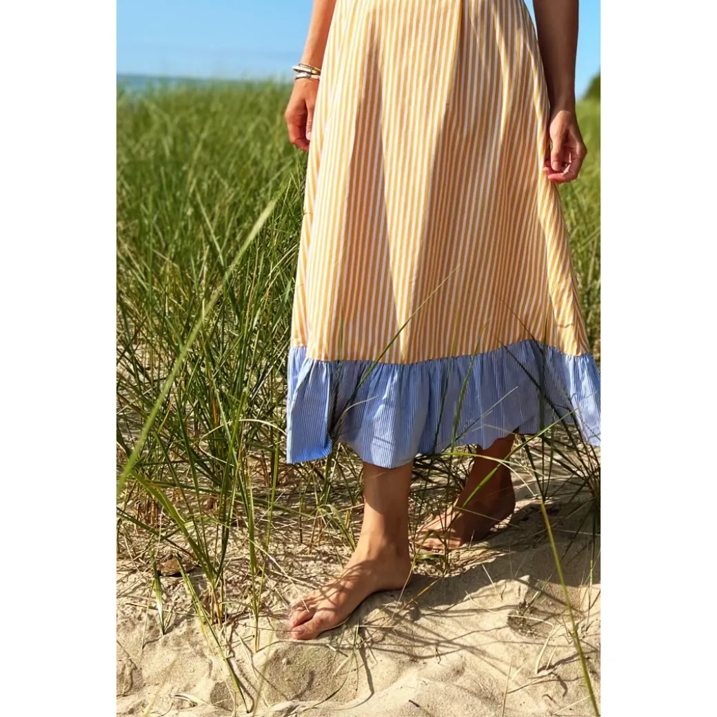 SAMPLE - Sundress - Sunshine & Blue Stripe