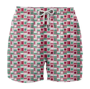 Short   RC ARTE Mini Quadros Rosa e Verde