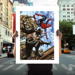 Sideshow Art Print Spider-Man Vs Venom Mark Brooks