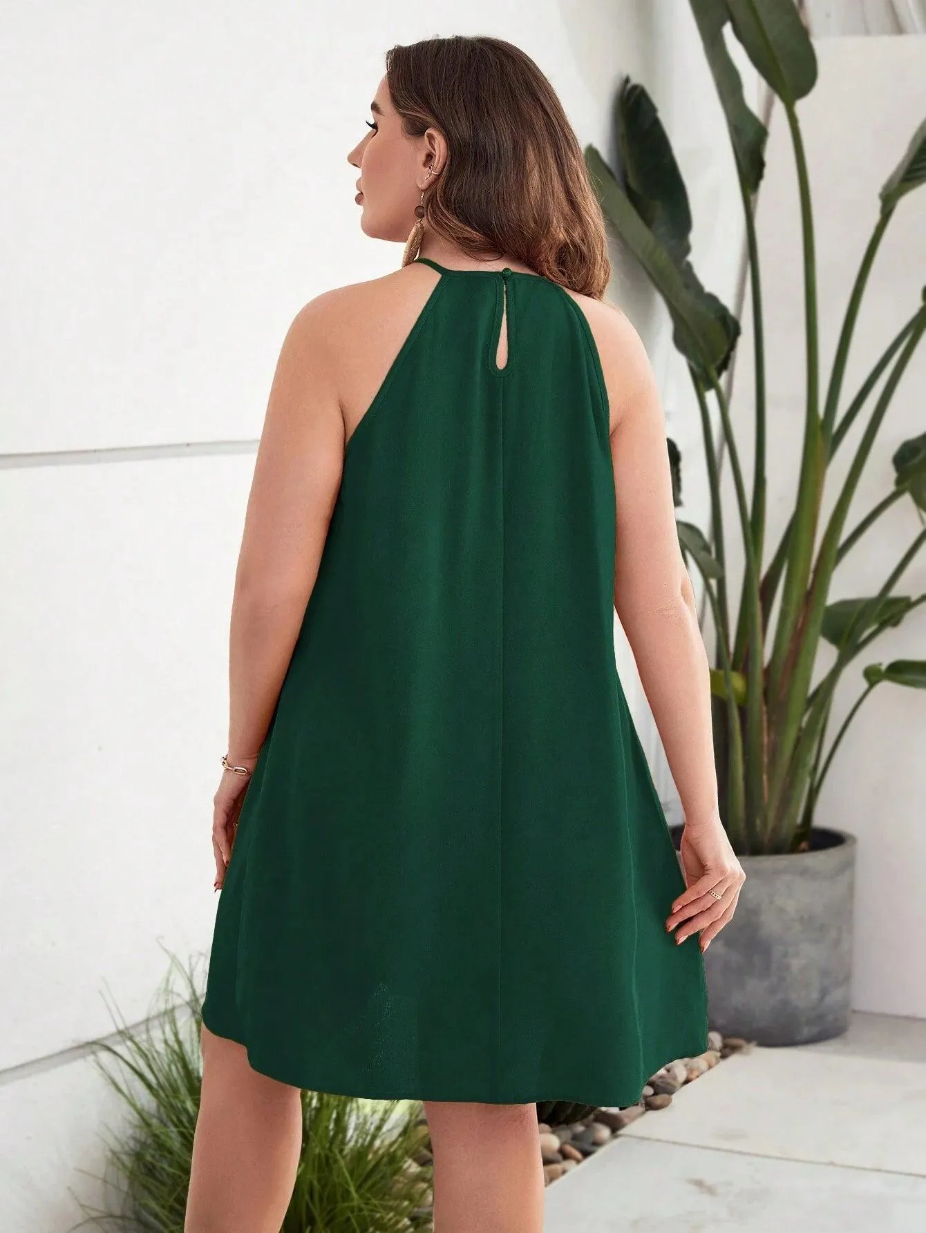 Vestido Com Gola Plus Size - Cadence