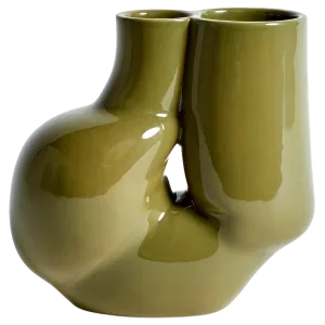 Ws Chubby Vase Olive Green