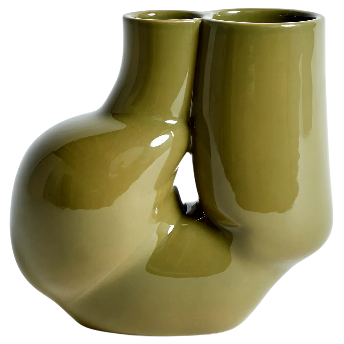 Ws Chubby Vase Olive Green